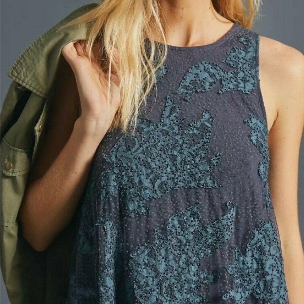 Free People Blue Tank Top